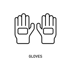 Obraz premium Icon a gloves, isolated against a clean background.