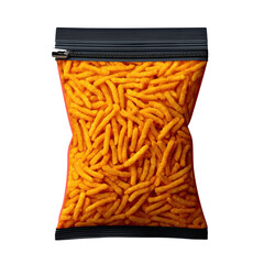 Cheese Puff Snack Bag isolated on transparent background
