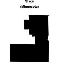 Stacy (Minnesota) blank outline map