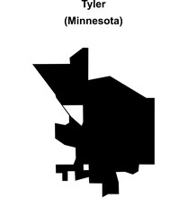 Tyler (Minnesota) blank outline map