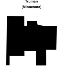 Truman (Minnesota) blank outline map