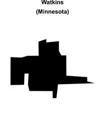 Watkins (Minnesota) blank outline map