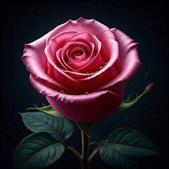 pink rose close up