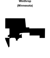 Winthrop (Minnesota) blank outline map