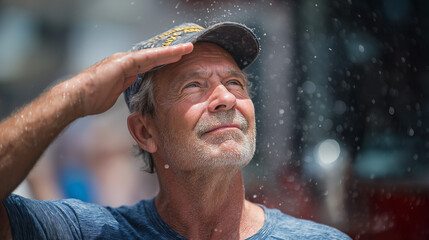 A firefighter parade honoring veterans with heartfelt salutes