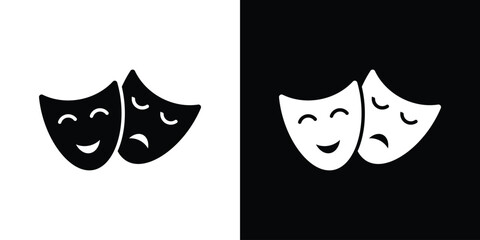 Theater masks icon Vector scalable graphics