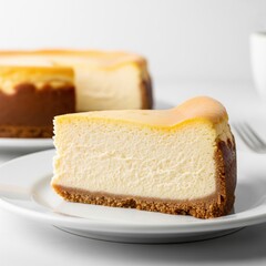 slice of cake Smooth Cheesecake)