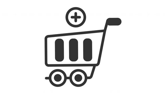 animated add to cart icon. Perfect for website, digital, online, computer, animation, technology, internet, retail, store, marketing, website, commerce, web, shop, delivery, market, network