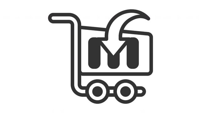 animated add to cart icon. Perfect for website, digital, online, computer, animation, technology, internet, retail, store, marketing, website, commerce, web, shop, delivery, market, network