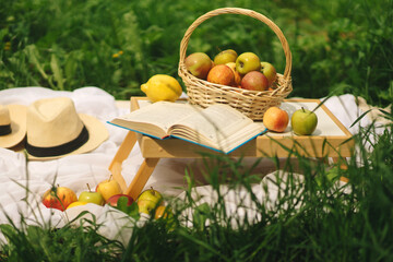 basket with apples