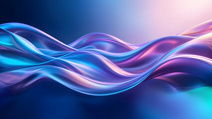 Naklejka premium Abstract background blue purple waves modern wallpaper design illustration graphic art texture smooth 3d