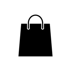Shopping bag flat silhouette vector flat illustration design.