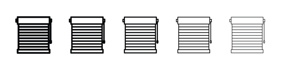 Blinds icon logo in stroke lines collection