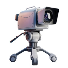 Studio Broadcast Camera on Tripod for Television Production
