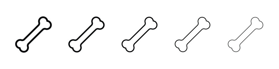 Bones icon logo in stroke lines collection