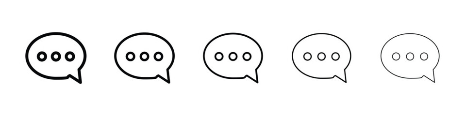 Comments icon logo in stroke lines collection
