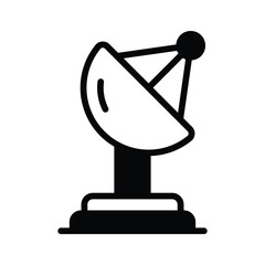 Get this glyph icon of parabolic dish antenna
