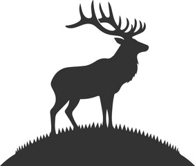 Elk black vector silhouette