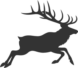 Elk black vector silhouette