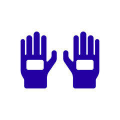 Icon a gloves, isolated against a clean background.