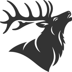 Elk black vector silhouette