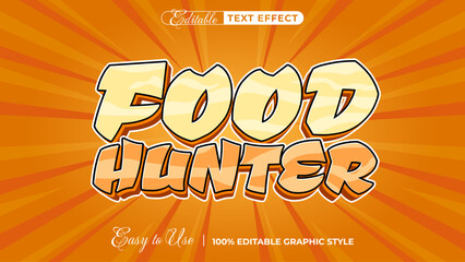 food hunter - Editable Text Effect, Font Style
