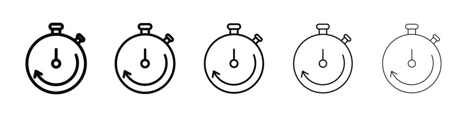Fasting time icon logo in stroke lines collection