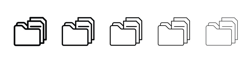 File icon logo in stroke lines collection