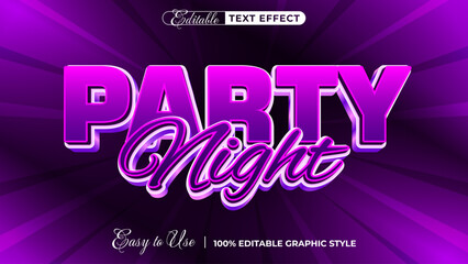 party night - Editable Text Effect, Font Style
