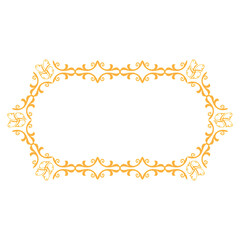 Elegant Ornate Yellow Floral Frame Design