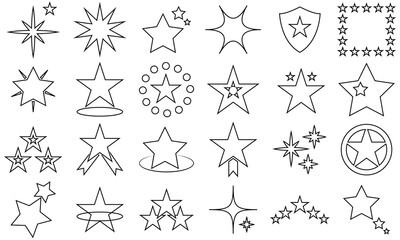 Star Vector icon.   star shapes . Pictograms and infographics for mobile apps. vector illustration.
