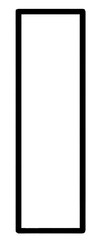 手描きの縦長の枠、枠線（長方形）