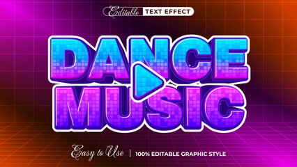 dance music - Editable Text Effect, Font Style