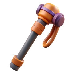 3d render hiking stick isolated on transparent background