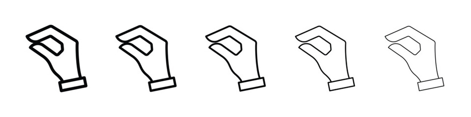 Hand Lizard icon logo in stroke lines collection