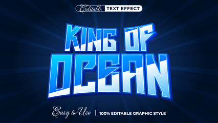 king of ocean - Editable Text Effect, Font Style