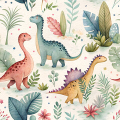 dinosaurs seamless pattern