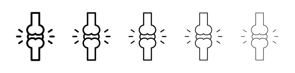 Herniated disc icon logo in stroke lines collection