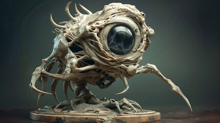 Detailed sculpted figure of an alien creature.