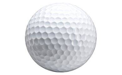 Clean White Golf Ball with Sharp Dimples, isolated on transparent background