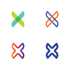 Obraz premium Clean Modern X Logo Design for Branding, Web, and Creative Agencies