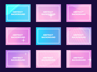 Abstract Blob Design Template with Liquid Gradient Shapes for Banner, Poster Backgrounds, Round Coaster Prints, and Modern Wall Art Frames – Colorful Fluid Vector Set for Creative Branding and Decorat