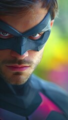 Close-up masked hero