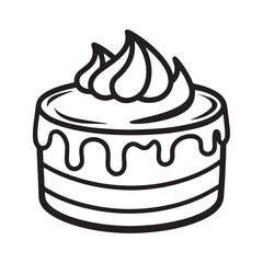 vector illustration of a cake