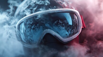3d render Frosty Goggles: Winter Sports & Extreme Cold AI generative