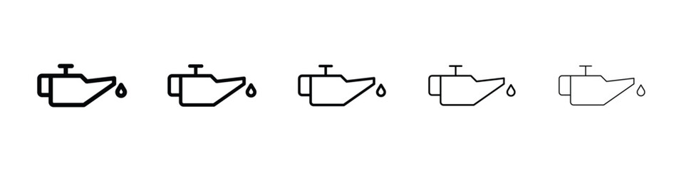 Oil can icon logo in stroke lines collection