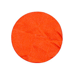 PNG Blank orange glued sticky round label sticker cut out design element
