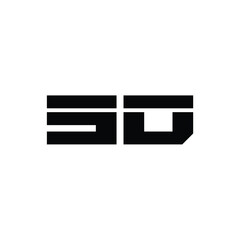 SD monogram logo design letter text name symbol monochrome logotype alphabet character simple logo