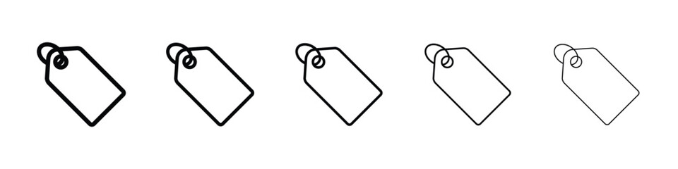 Price tag icon logo in stroke lines collection