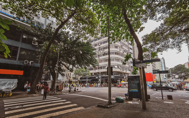 Rio de Janeiro Brazil Copacaban City Downtown Street Cityscape Skyline.